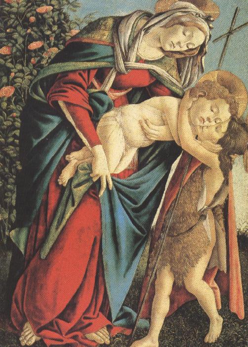 Sandro Botticelli Madonna and Child with the Young St john or Madonna of the Rose Garden (mk36) France oil painting art